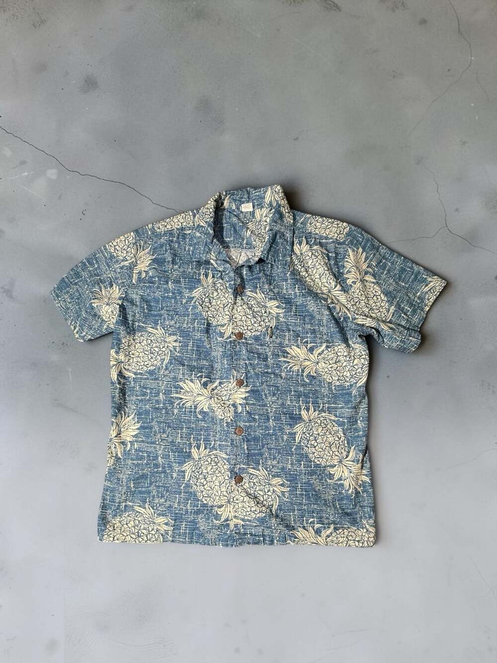 Palmwave Hawaii Pineapple Hawaiian Shirt Size L